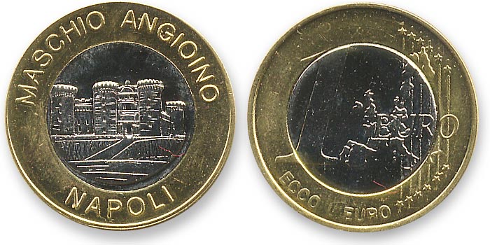 биметаллический жетон евро